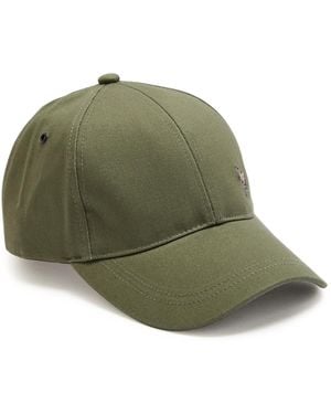 Paul Smith Zebra-Embroidered Cotton Cap - Green