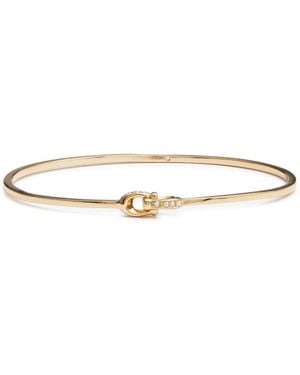 COACH Crystal-embellished Logo Bracelet - White