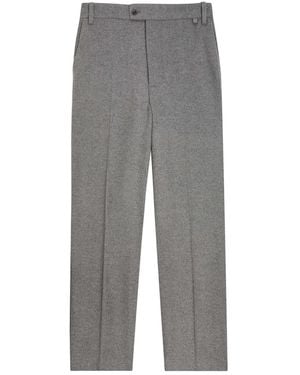 The Elder Statesman Straight-Leg Wool-Blend Trousers - Grey