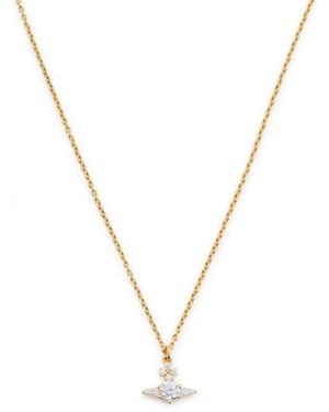 Vivienne Westwood Ofelia Crystal-Embellished-Tone Necklace - Metallic