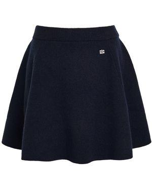 Ganni Wool And Cashmere-Blend Mini Skirt - Blue