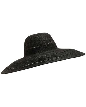 Lack of Color Riveria Woven Straw Sun Hat - Black