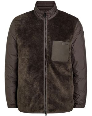 Moncler Livra Giubbotto Reversible Fleece And Shell Jacket - Black
