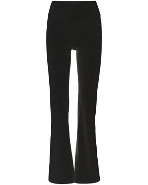 Vuori Elevation Rhythm Flare Stretch-Jersey Leggings - Black