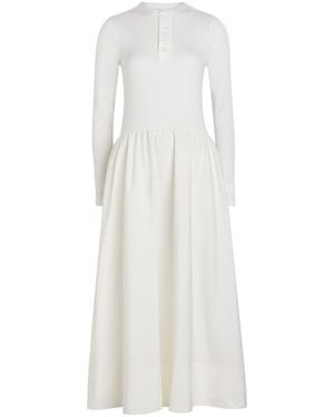 Polo Ralph Lauren Henley Cotton Midi Dress - White