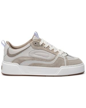 Cleens Essential Skate Panelled Mesh Trainers - White