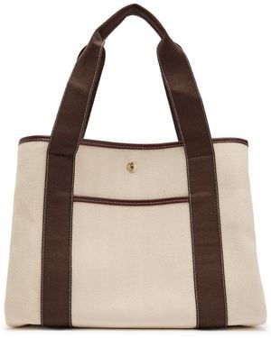 Rue de Verneuil Traversée M Pocket Canvas Tote Bag - Natural
