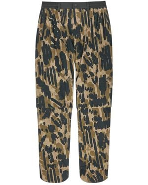 Malbon Tour Divot Camouflage-Print Nylon Trousers - Green