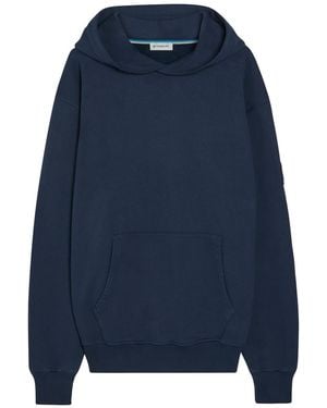 Sandbanks Logo-Appliquéd Hooded Cotton Sweatshirt - Blue