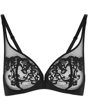 Simone Perele Saga Guipure Lace Full-Cup Bra - Black
