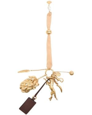 Chloé Pineapple Charm Keyring - Metallic