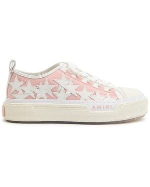 Amiri Court Low Appliquéd Leather Sneakers - Pink