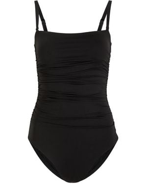 Bondi Born Away That Day Acapulco Metallic Designer Bandeau Bikini Top, Mint, S - Black