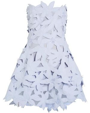 Jonathan Simkhai Miri Floral-Cutwork Woven Mini Dress - Blue