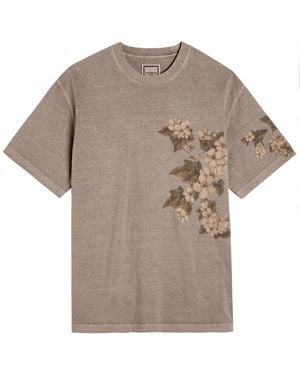 WOOYOUNGMI Floral-Print Cotton T-Shirt - Gray