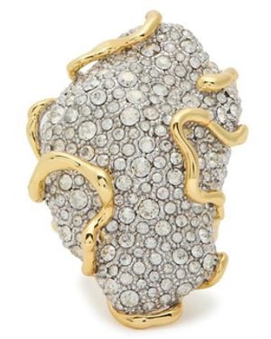 Alexis Solanales Pavé 14Kt-Plated Ring - White