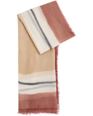 AMA Pure 3 Frames Printed Cashmere Scarf - Gray