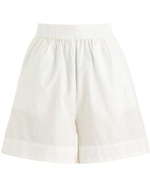 LMND Lemonade Chiara Cotton-Poplin Shorts - White