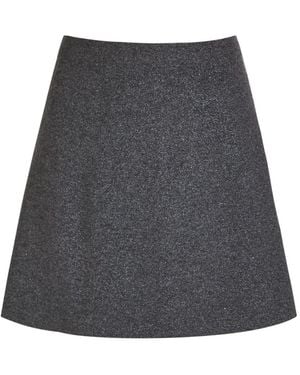 PAIGE Metallic Knit Mini Skirt - Gray