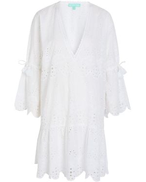 Melissa Odabash May Embroidered Cotton Mini Dress - White