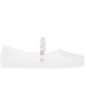 Ancient Greek Sandals Iro Shell-Embellished Sandals - White