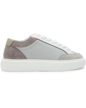Cleens Luxor Panelled Woven Trainers - White
