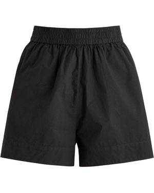 LMND Lemonade Chiara Cotton-Poplin Shorts - Black