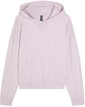 Vuori Halo Modern Hooded Stretch-Jersey Sweatshirt - Pink