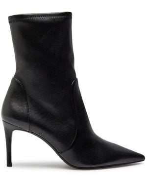 Stuart Weitzman Stuart Power 75 Leather Mid-Calf Boots - Black