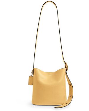 COACH Bleeker 21 Leather Bucket Bag - Metallic