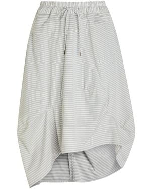 Vivienne Westwood Aerodrome Striped Asymmetric Cotton Midi Skirt - Grey
