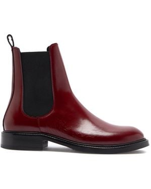 Alohas Lanz Leather Chelsea Boots - Red
