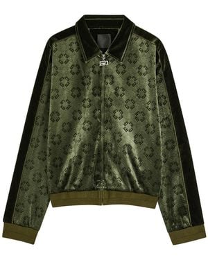 Givenchy Monogram-Jacquard Velvet Jacket - Green