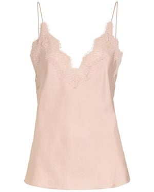 Rohe Lace-Trim Silk Camisole Top - Pink