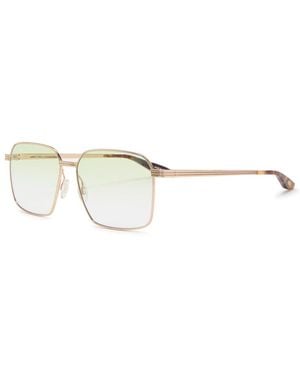 Barton Perreira Hampton Rectangle-Frame Sunglasses - White