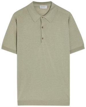 John Smedley Macloud Merino Wool Polo Shirt - Green
