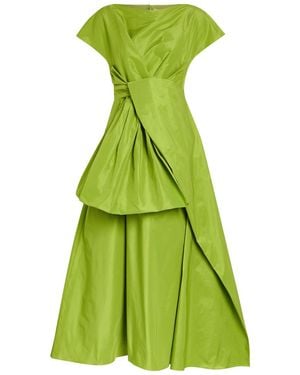 ROKSANDA Nila Twisted Taffeta Midi Dress - Green
