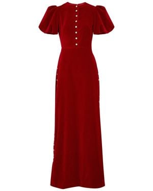 The Vampire's Wife The Confessional Velvet Maxi Dress - Red