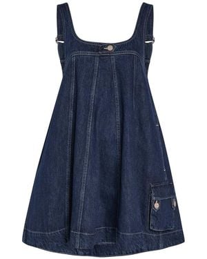 Anthropologie Pilcro Scalloped Denim Buttondown Dress in Blue | Lyst