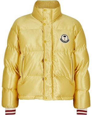 Moncler Genius 8 Moncler Palm Angels Keon Quilted Satin Jacket - Yellow