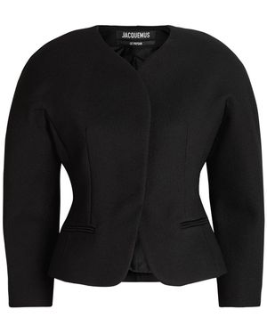Jacquemus Le Petite Ovalo Knit Jacket - Black