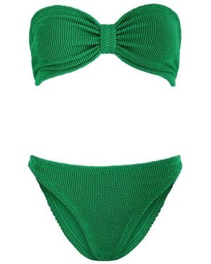 Hunza G Jean Seersucker Bikini - Green