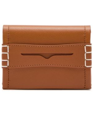 JW Anderson Loafer Leather Card Holder - Brown