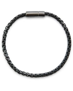 Tateossian Ruthenium-Plated Box Chain Bracelet - White