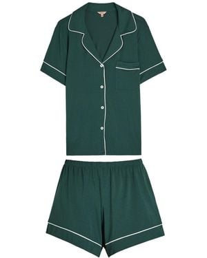 Eberjey Gisele Jersey Pyjama Set - Green