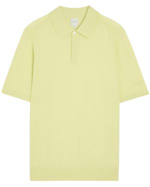 Paul Smith Logo-Embroidered Merino Wool Polo Shirt - Yellow