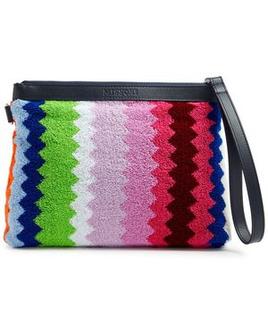 Missoni Cecil Zigzag Terry Cosmetics Pouch - Red