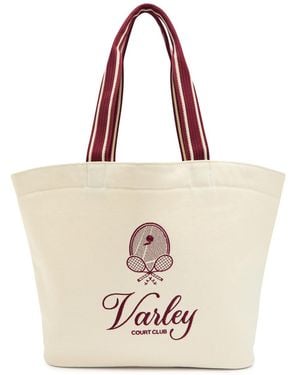 Varley Robinson Embroidered Canvas Tote Bag - Pink