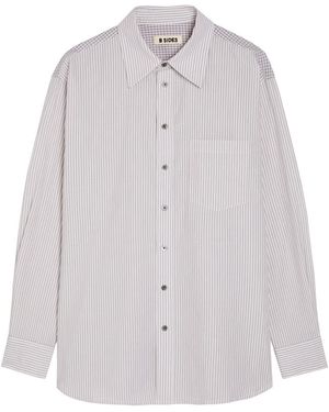 B Sides Ramona Printed Cotton-Poplin Shirt - White