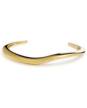 AGMES Small Astrid Vermeil Cuff Bracelet - White